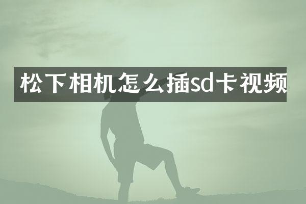 相机怎么插sd卡视频