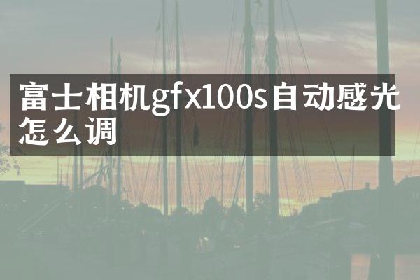 富士相机gfx100s自动感光度怎么调
