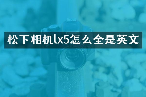 相机lx5怎么全是英文