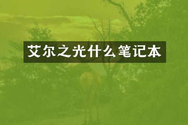 艾尔之光什么笔记本