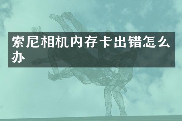 相机内存卡出错怎么办