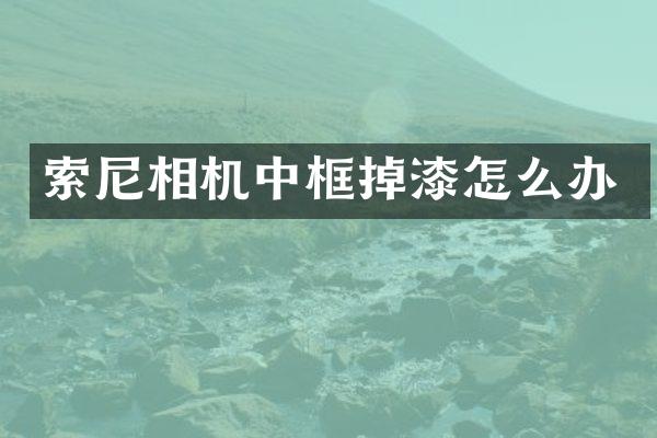 相机中框掉漆怎么办