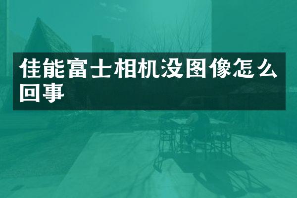 佳能富士相机没图像怎么回事
