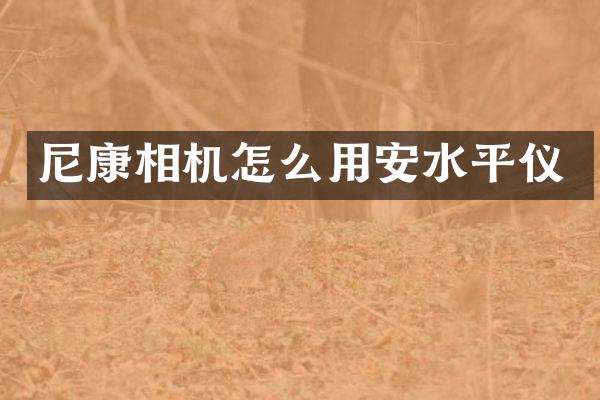 尼康相机怎么用安水平仪