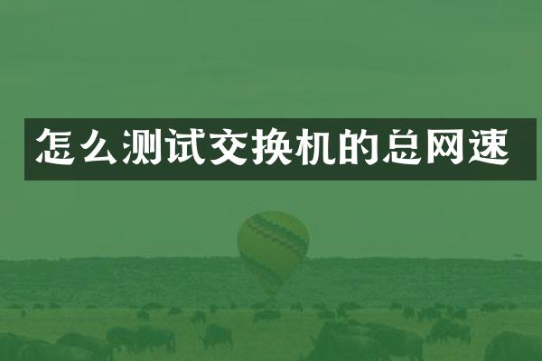 怎么测试交换机的总网速
