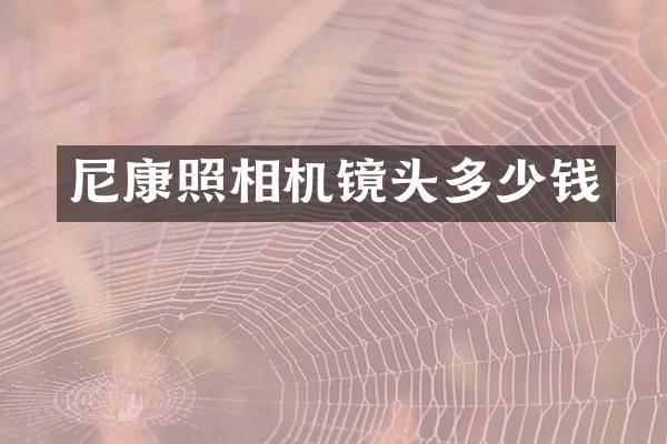 尼康照相机镜头多少钱