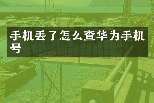 手机丢了怎么查华为手机号