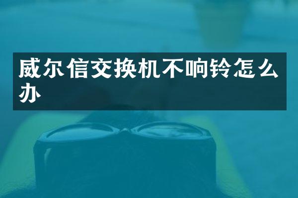 威尔信交换机不响铃怎么办