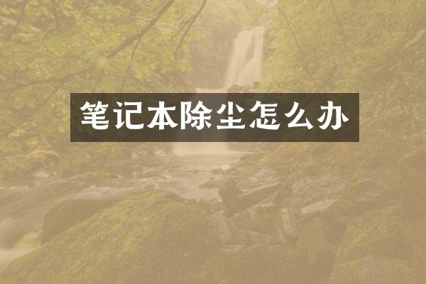 笔记本除尘怎么办