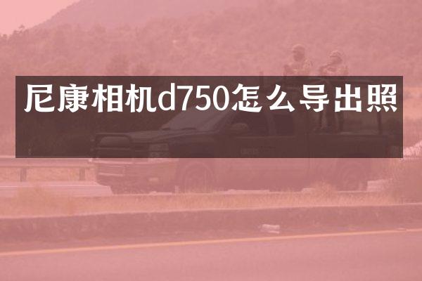 尼康相机d750怎么导出照片
