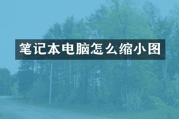 笔记本电脑怎么缩小图