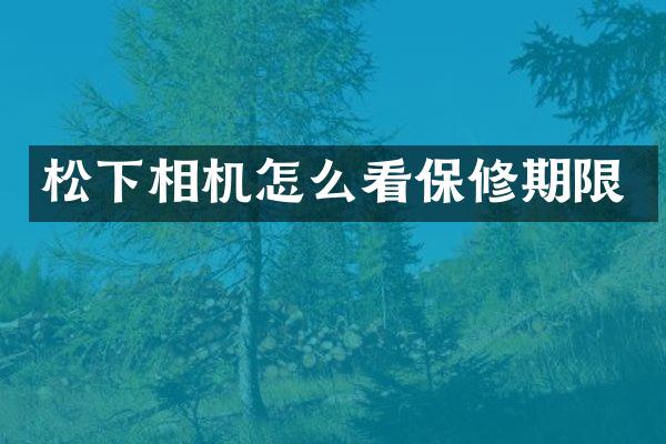 相机怎么看保修期限