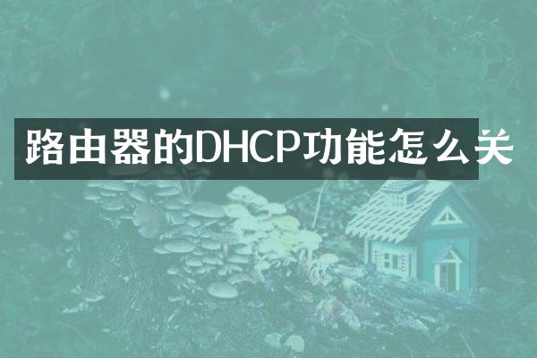 路由器的DHCP功能怎么关