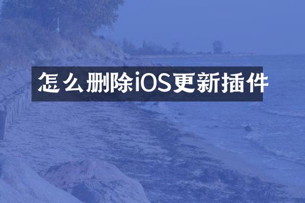 怎么删除iOS更新插件