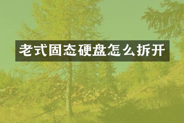 老式固态硬盘怎么拆开