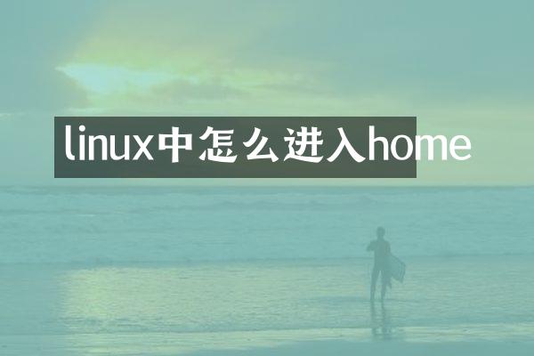 linux中怎么进入home