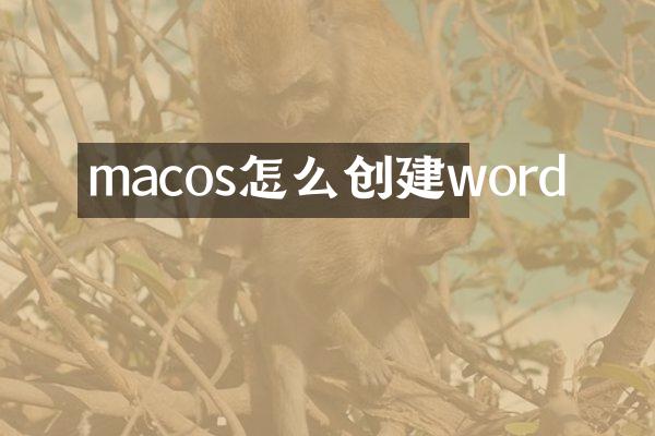 macos怎么创建word