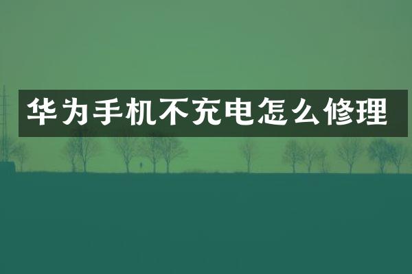 华为手机不充电怎么修理