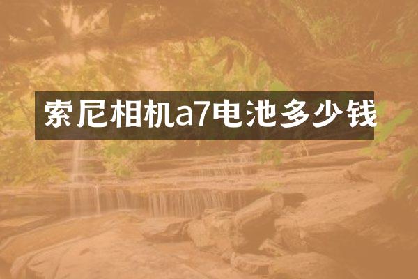 相机a7电池多少钱