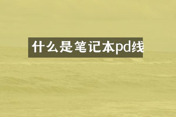 什么是笔记本pd线