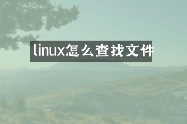 linux怎么查找文件