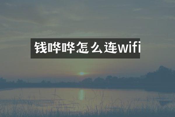钱哗哗怎么连wifi