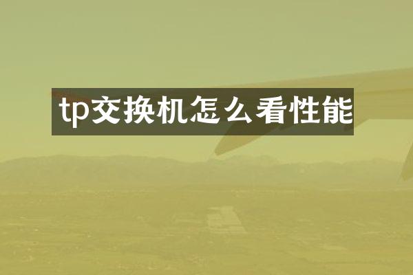 tp交换机怎么看性能