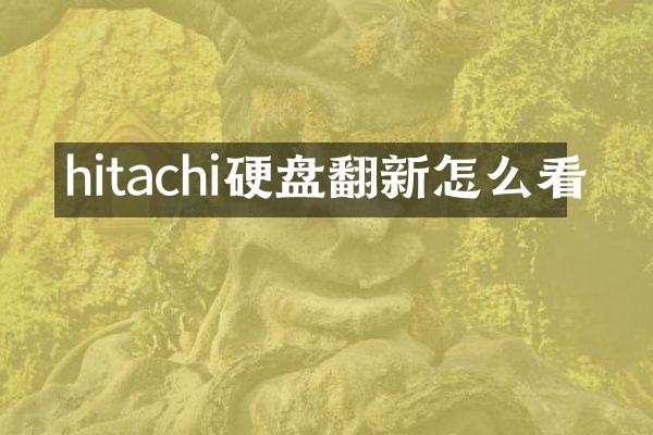 hitachi硬盘翻新怎么看