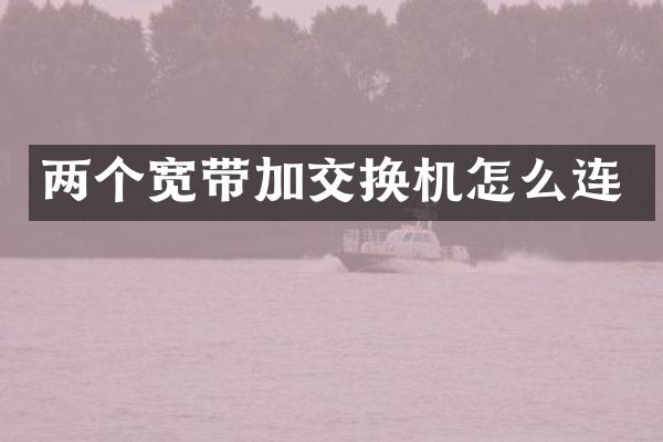 两个宽带加交换机怎么连