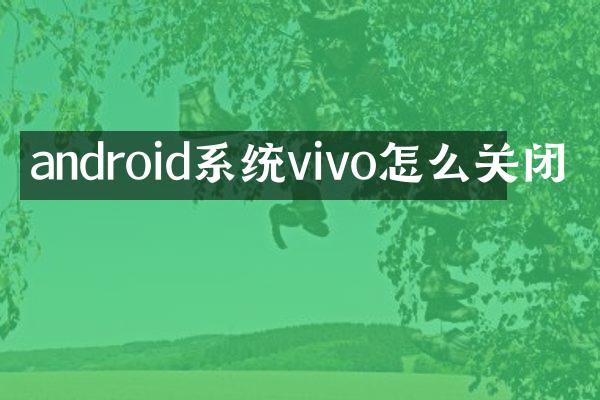 android系统vivo怎么关闭