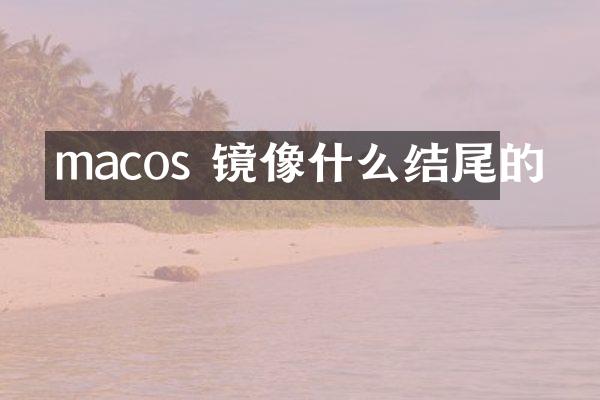 macos 镜像什么结尾的