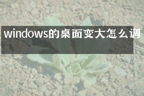 windows的桌面变大怎么调回