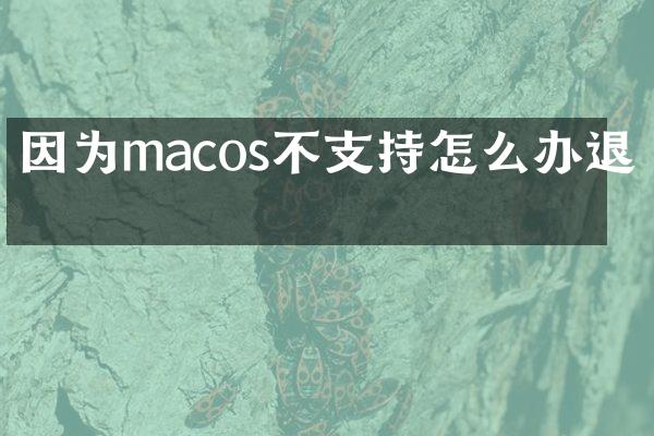 因为macos不支持怎么办退出