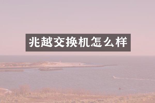 兆越交换机怎么样