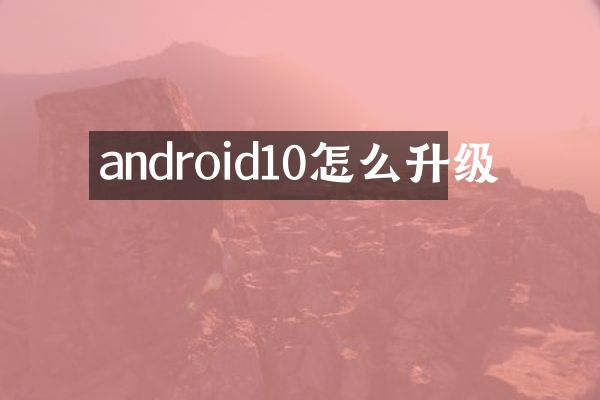 android10怎么升级