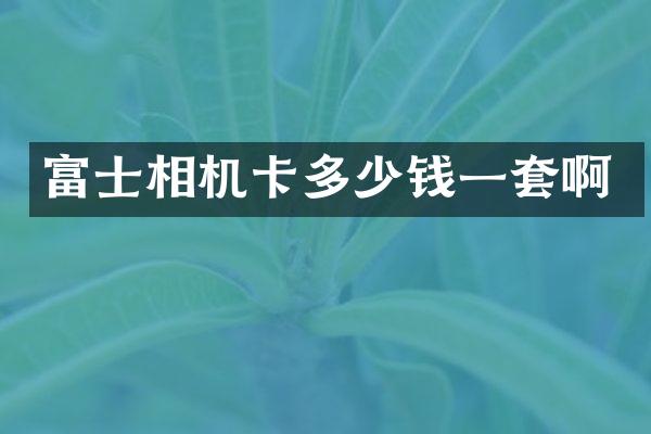 富士相机卡多少钱一套啊