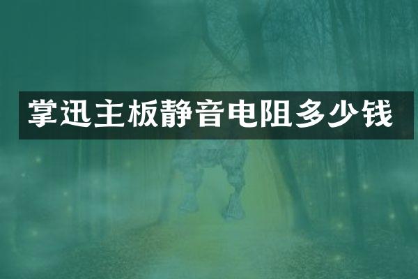 掌迅主板静音电阻多少钱