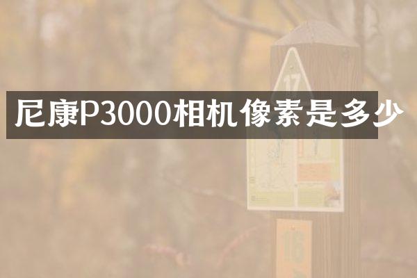 尼康P3000相机像素是多少