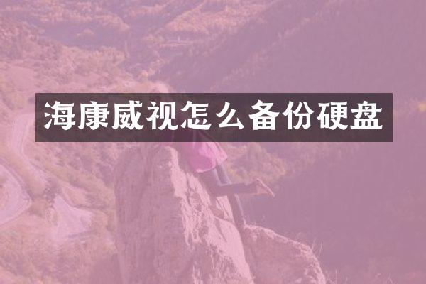 海康威视怎么备份硬盘