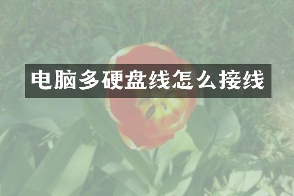 电脑多硬盘线怎么接线