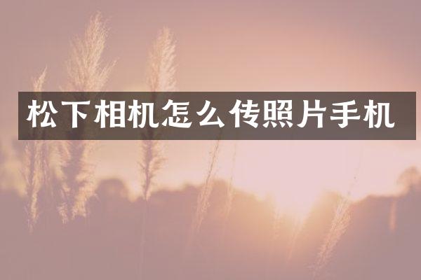 相机怎么传照片手机