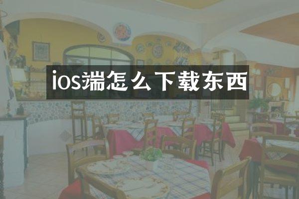 ios端怎么下载东西