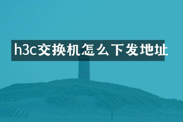 h3c交换机怎么下发地址