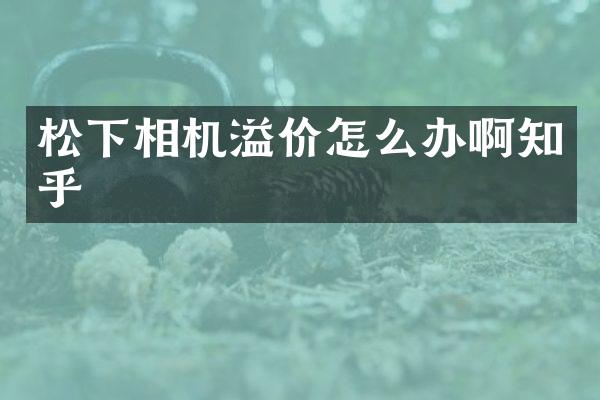 相机溢价怎么办啊知乎