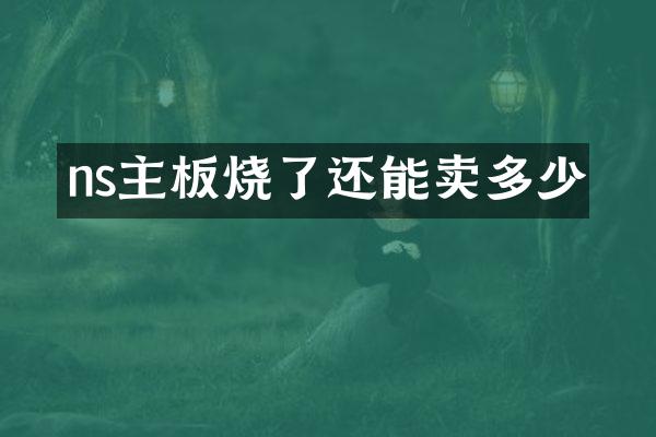 ns主板烧了还能卖多少