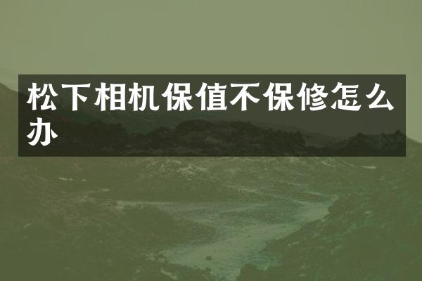 相机保值不保修怎么办