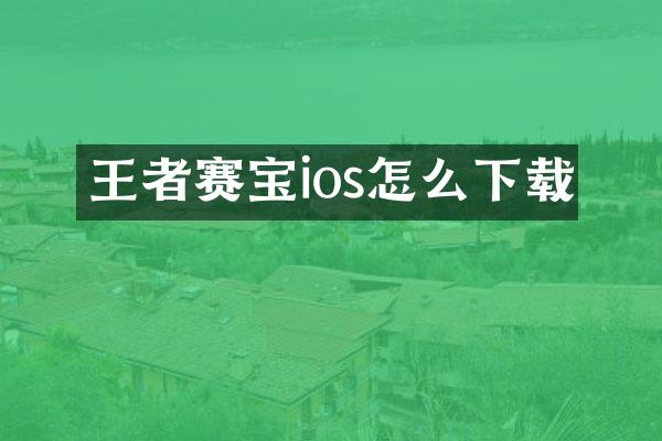 王者赛宝ios怎么下载
