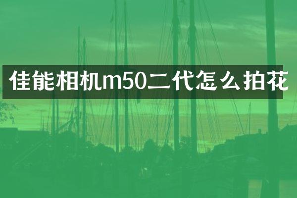 佳能相机m50二代怎么拍花