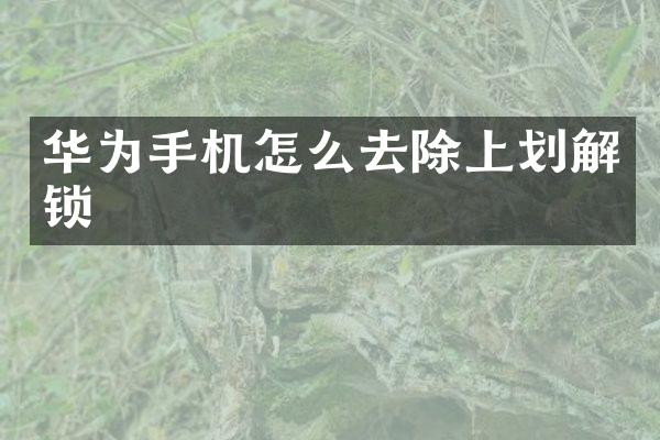 华为手机怎么去除上划解锁