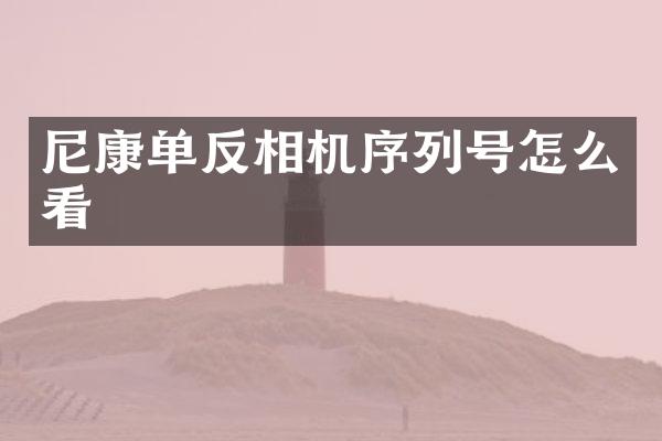 尼康单反相机序列号怎么看
